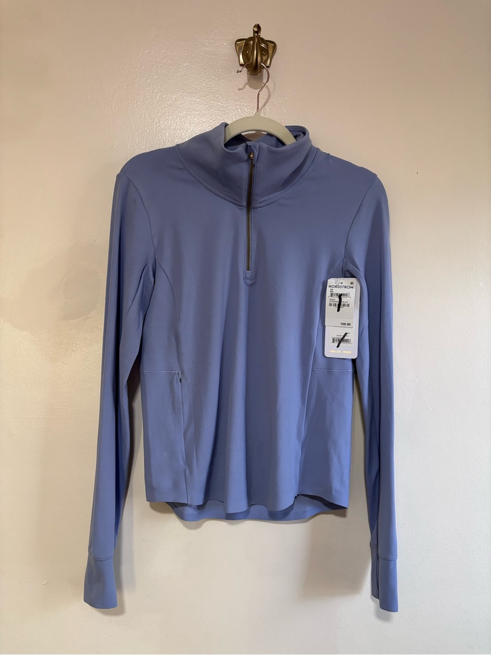 RHONE Hydrangia Blue Half-Zip Runners Jacket NWT size XS